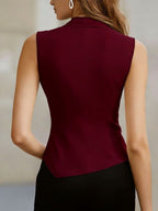 Kink Temperament Commuting Pleated Jacket Tank Tops