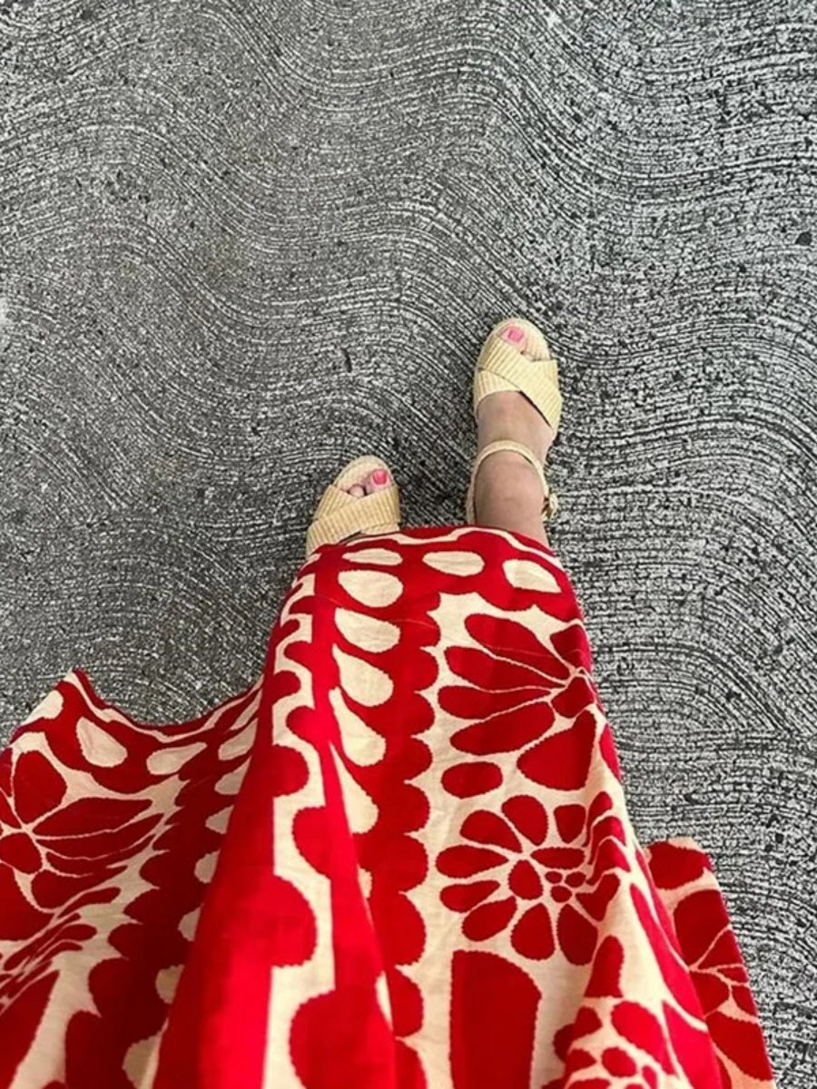 Printed Vacation Camisoles Maxi Dresses