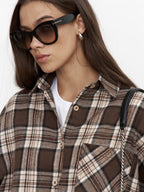 Plaid Oversize Coat Shirts