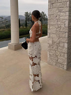 Halter Neck Long Dress With Exposed Hips