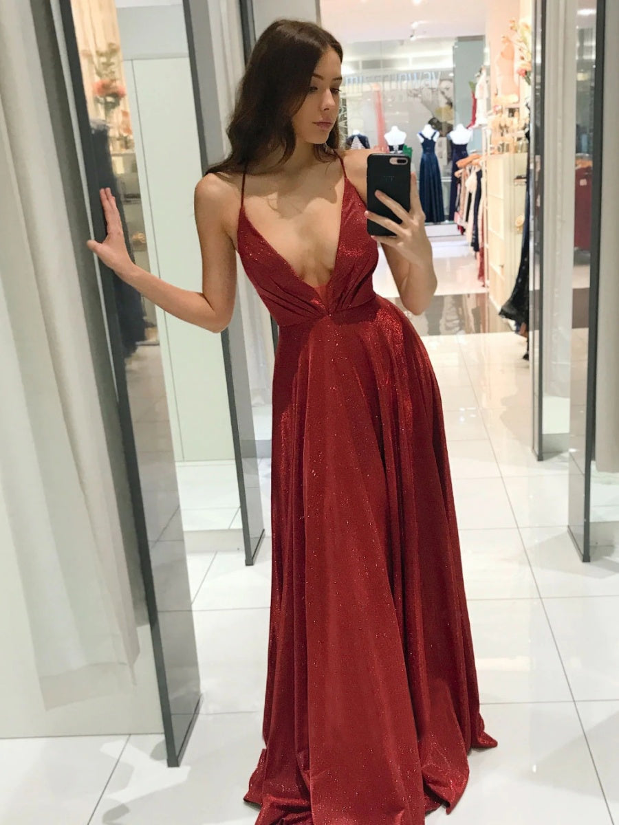 Sequins Backless Bandage Formal Dress Maxi Dresses