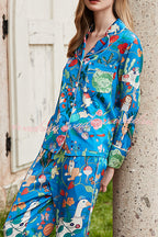 Carrot Rabbit Printed Home Long Sleeved Two-piece Set