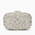 Athena Rhinestone Clutch Bag Silver