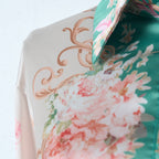 Green Vintage Print Two Piece Set