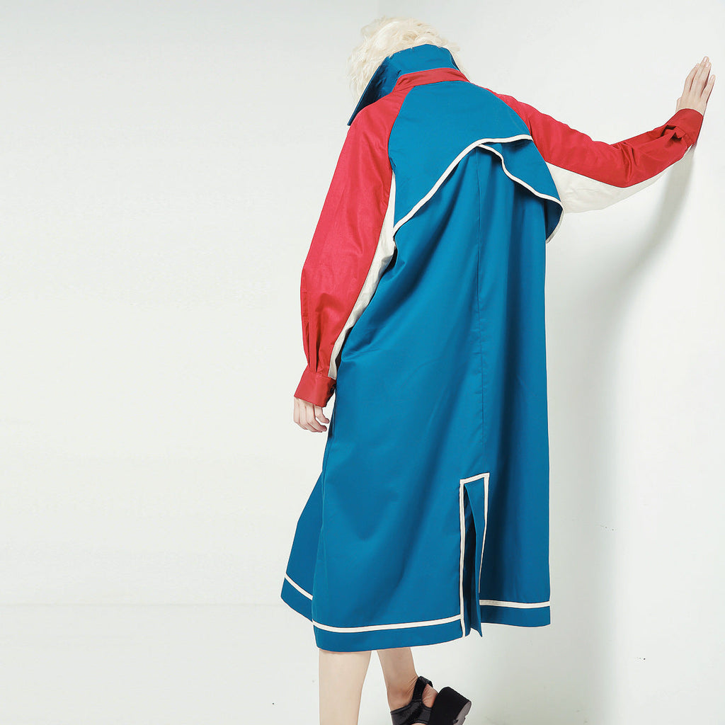 Color Matching Loose Trench Coat