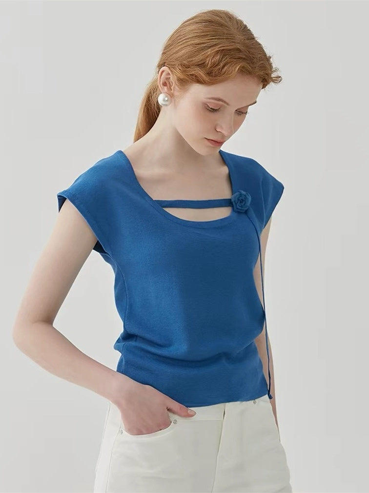 Women's Patchwork Short-sleeved Shirt