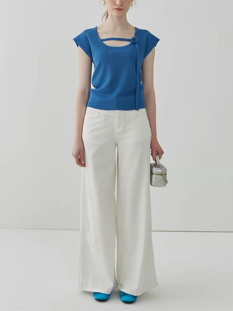 Women's Patchwork Short-sleeved Shirt