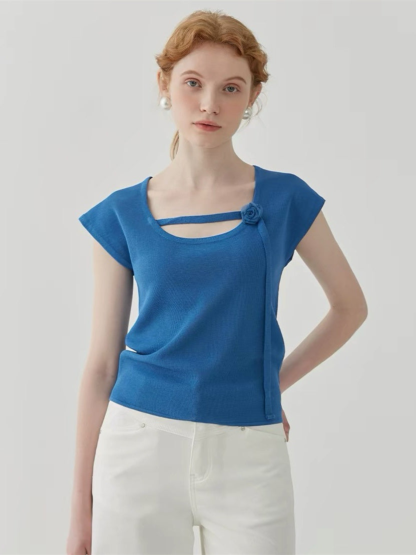 Women's Patchwork Short-sleeved Shirt