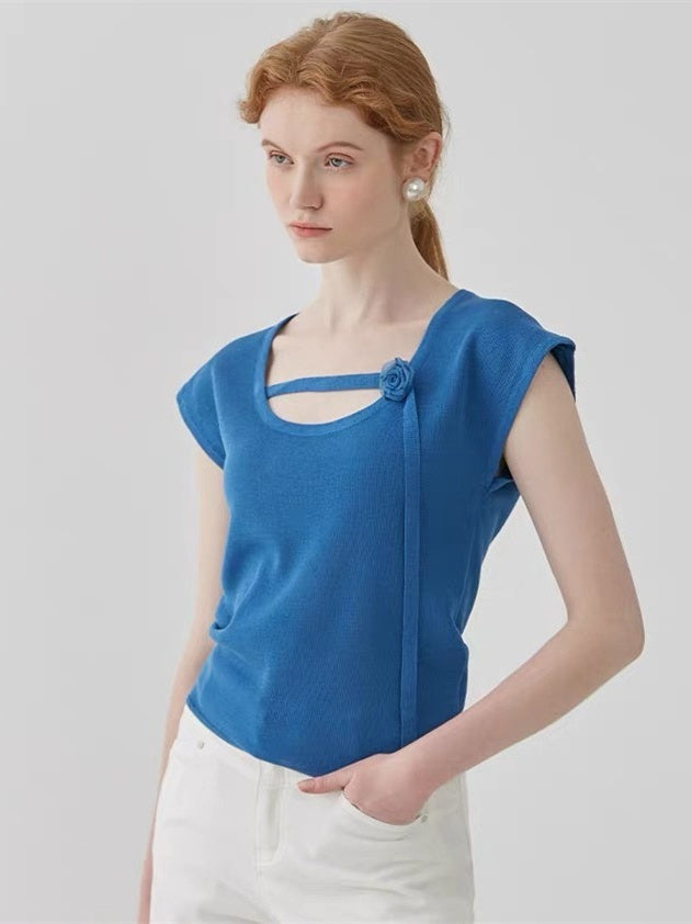 Women's Patchwork Short-sleeved Shirt