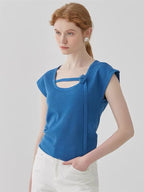 Women's Patchwork Short-sleeved Shirt