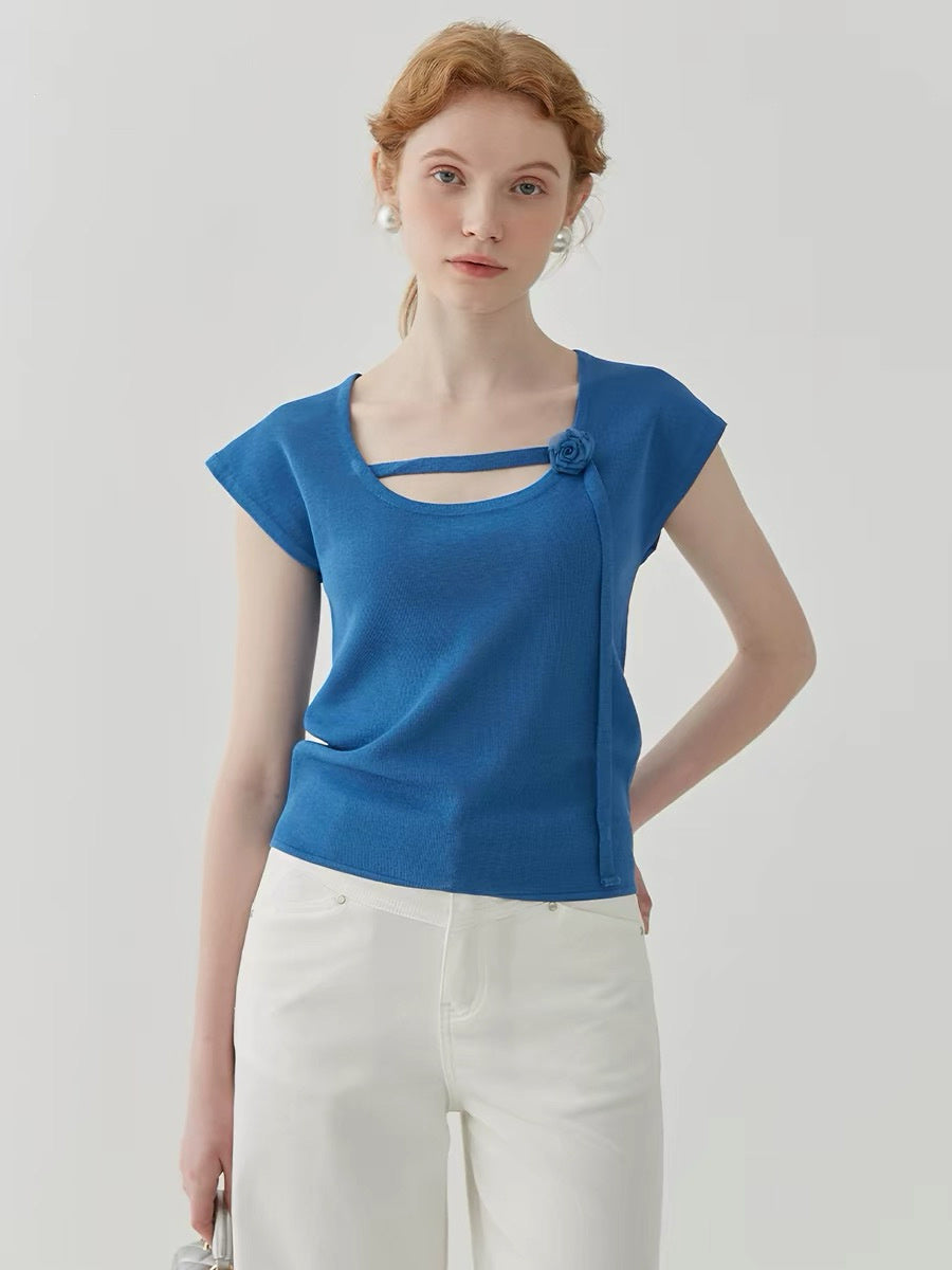 Women's Patchwork Short-sleeved Shirt