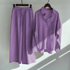 Casual  Loose Wide Legs Two-Pieces Set