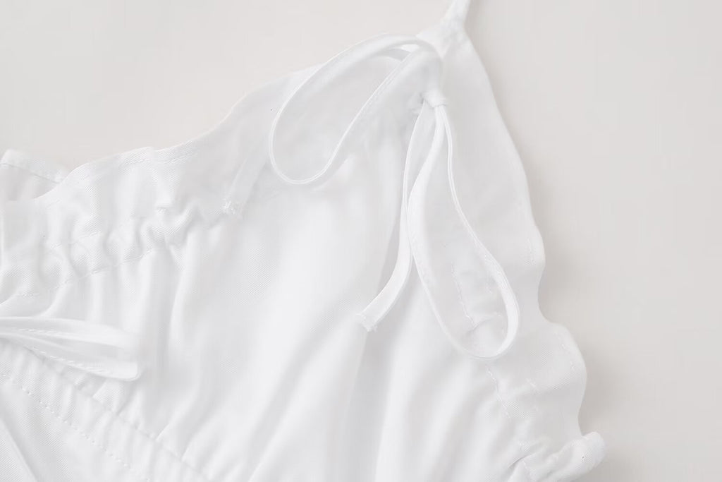 Pleated Fabric Trench Dress