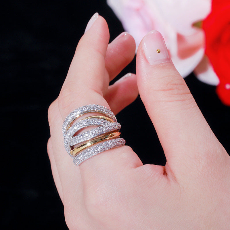 Sparkling Multi-Layer Ring