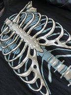Skeleton Print Oversized Long Sleeve Tee