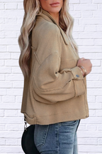 Trendy Button Up Long Sleeve Jacket