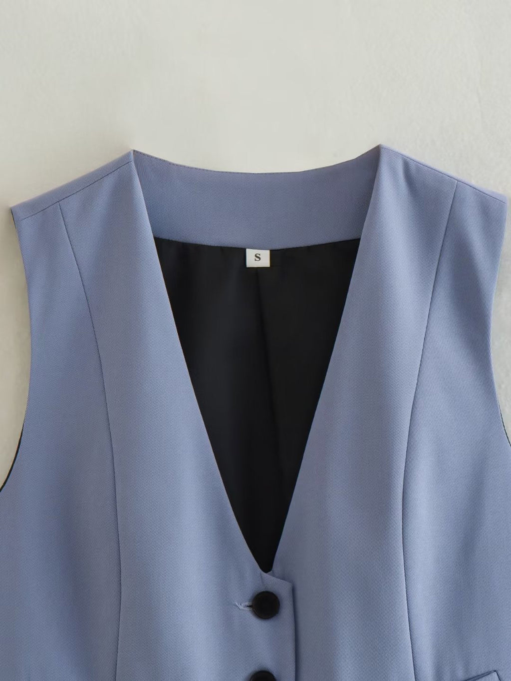 Retro Candy Color V-neck Vest Waistcoat