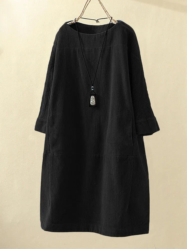 Teresa Aesthetic Corduroy Dress Designer Edit