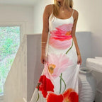 Virginia Chic Floral Spaghetti Strap Maxi Dress Boutique Collection