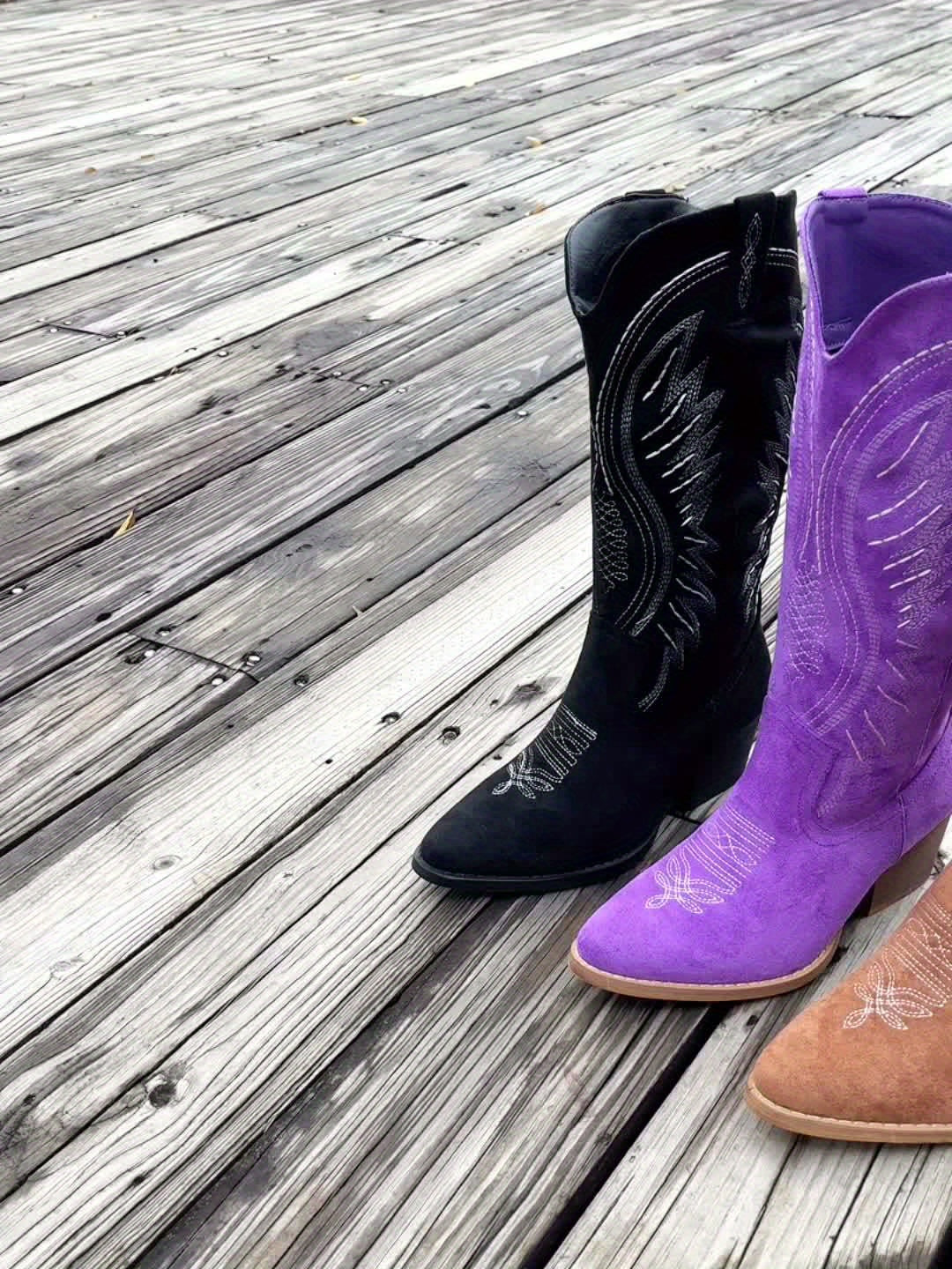 | Suede Boots in Midnight