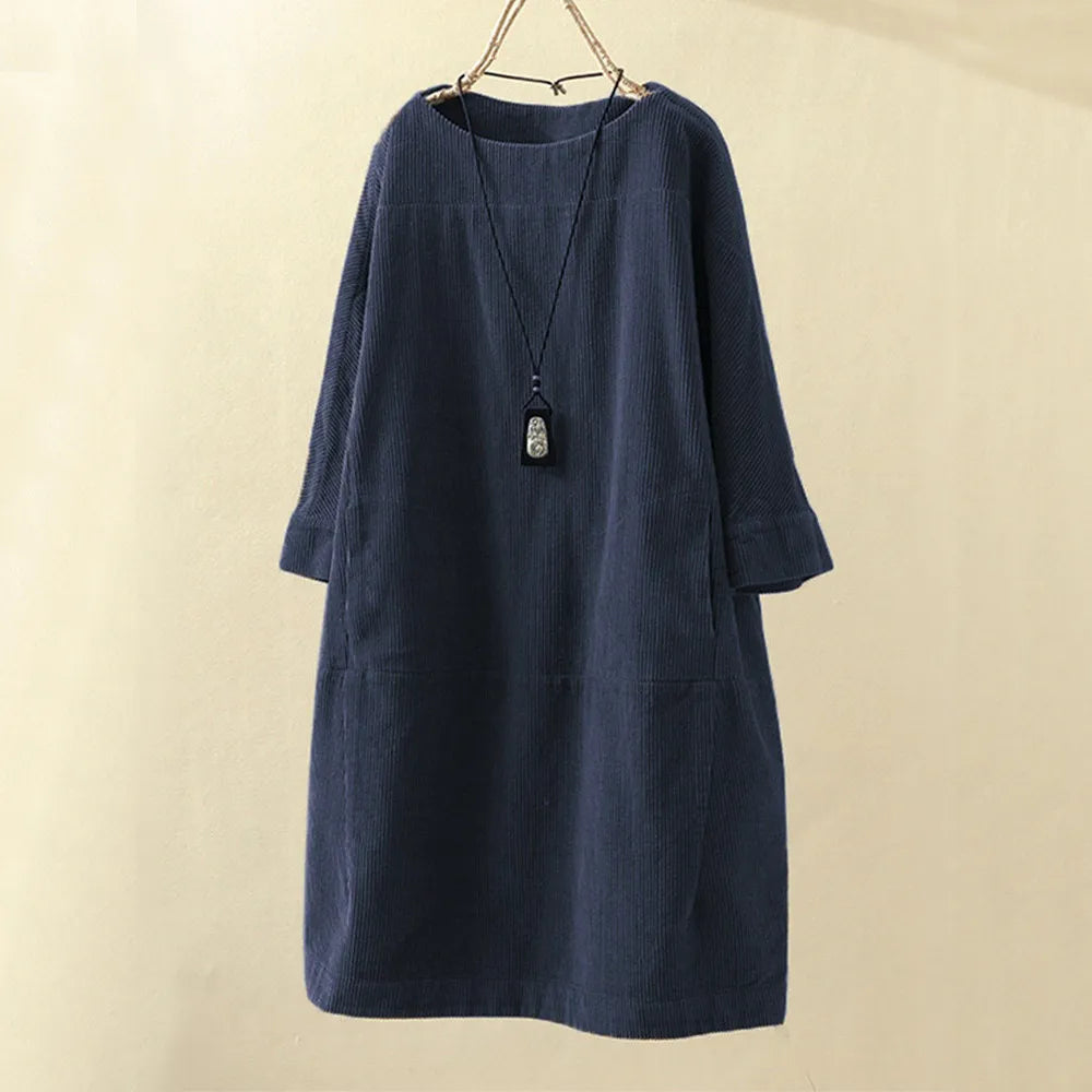 Teresa Aesthetic Corduroy Dress Designer Edit