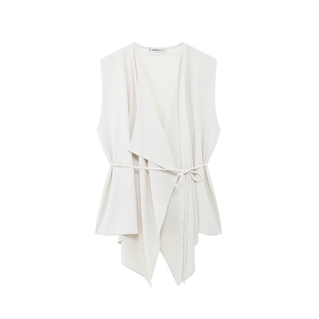 Belted Vertical Street Vest
