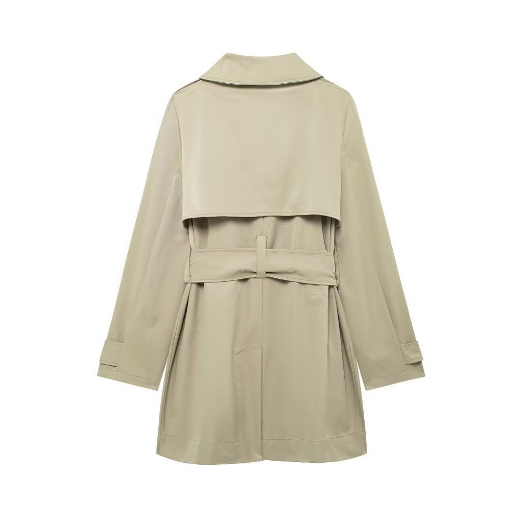 Elegant Double Breasted Trench Coat