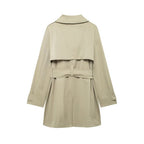 Elegant Double Breasted Trench Coat