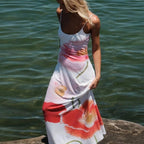 Virginia Chic Floral Spaghetti Strap Maxi Dress Boutique Collection