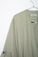 V Neck Lace Up Trench Coat