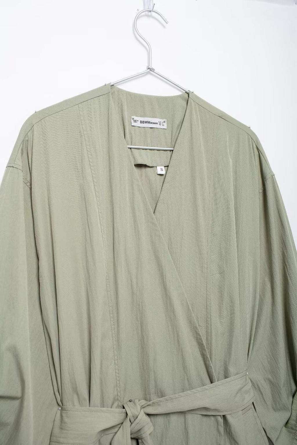 V Neck Lace Up Trench Coat