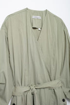 V Neck Lace Up Trench Coat