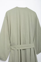 V Neck Lace Up Trench Coat