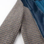 Checked Woolen Slim Coat
