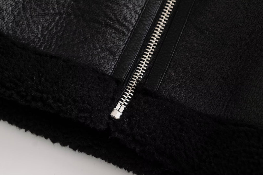 Faux Shearling Lamb Wool Vest Jacket