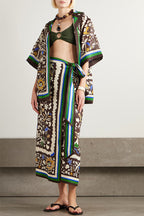 Moroccan Oversized Printed Shirt Dress Set
