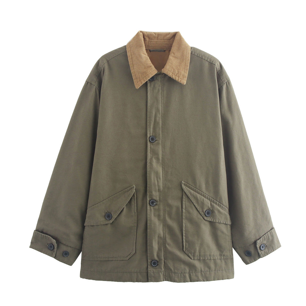 Contrast Color Short Jacket