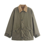Contrast Color Short Jacket