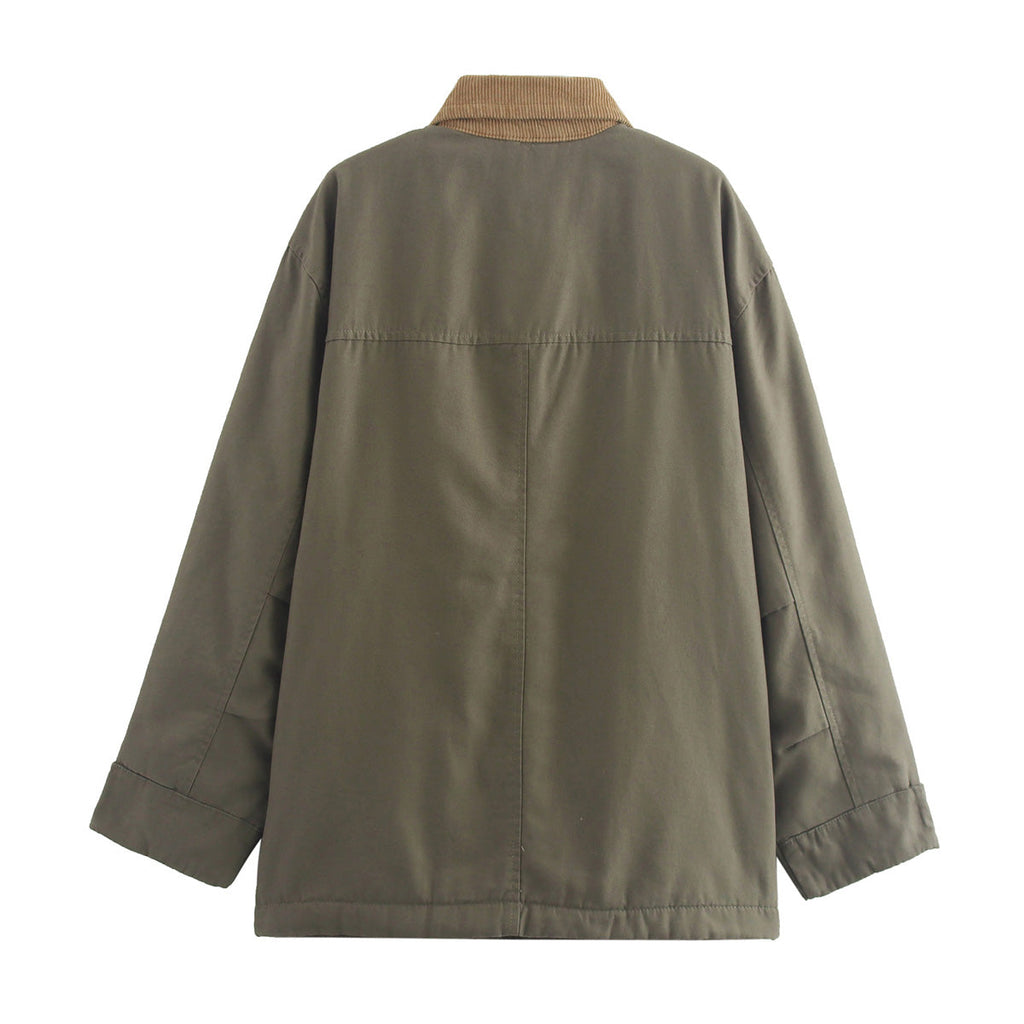 Contrast Color Short Jacket