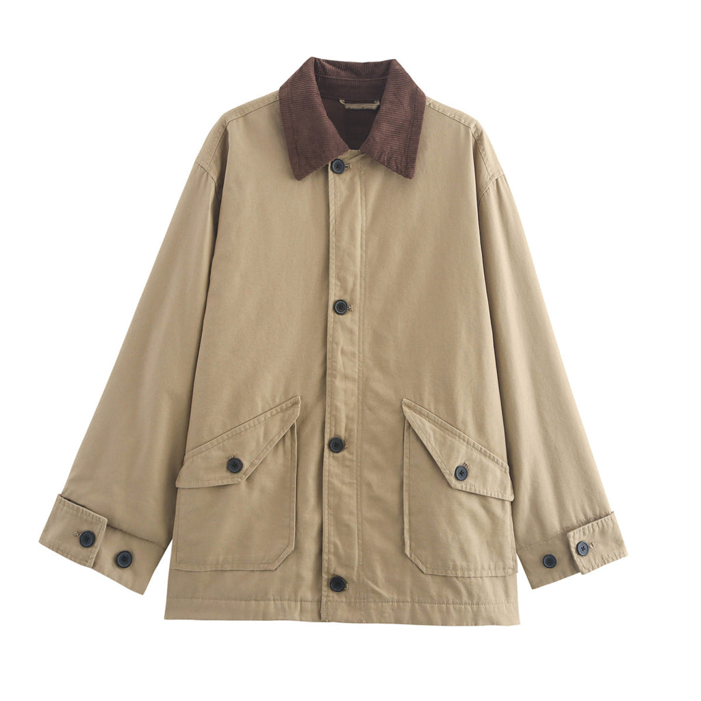 Contrast Color Short Jacket