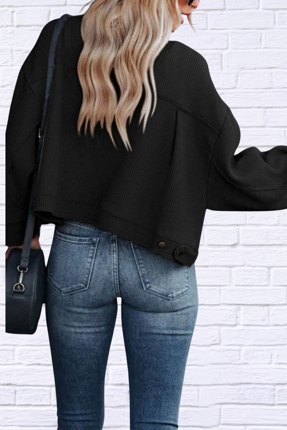 Trendy Button Up Long Sleeve Jacket