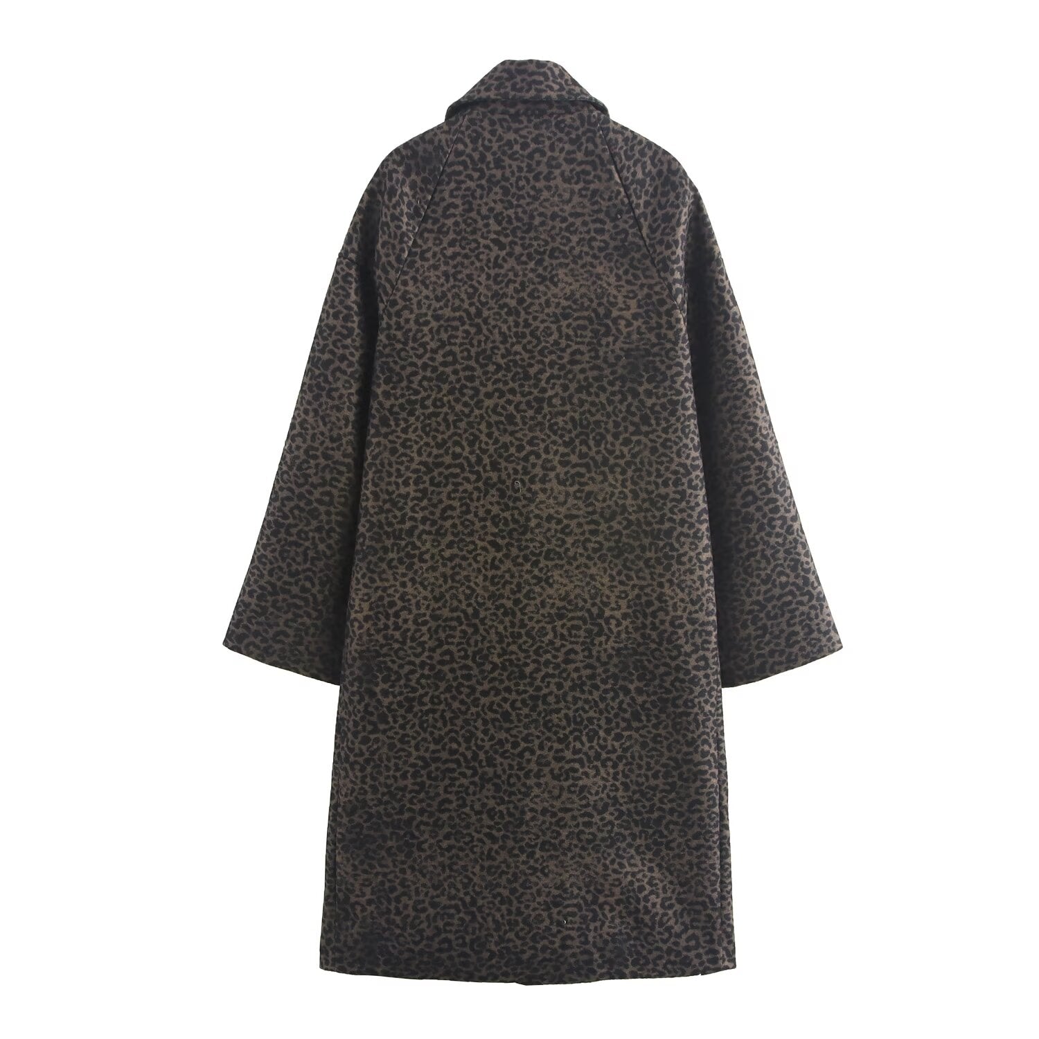 Leopard Print Office Overcoat Jacket