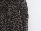 Leopard Print Office Overcoat Jacket