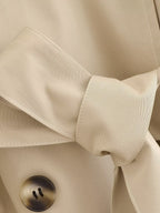 Belted Long Sleeve Trench Coat