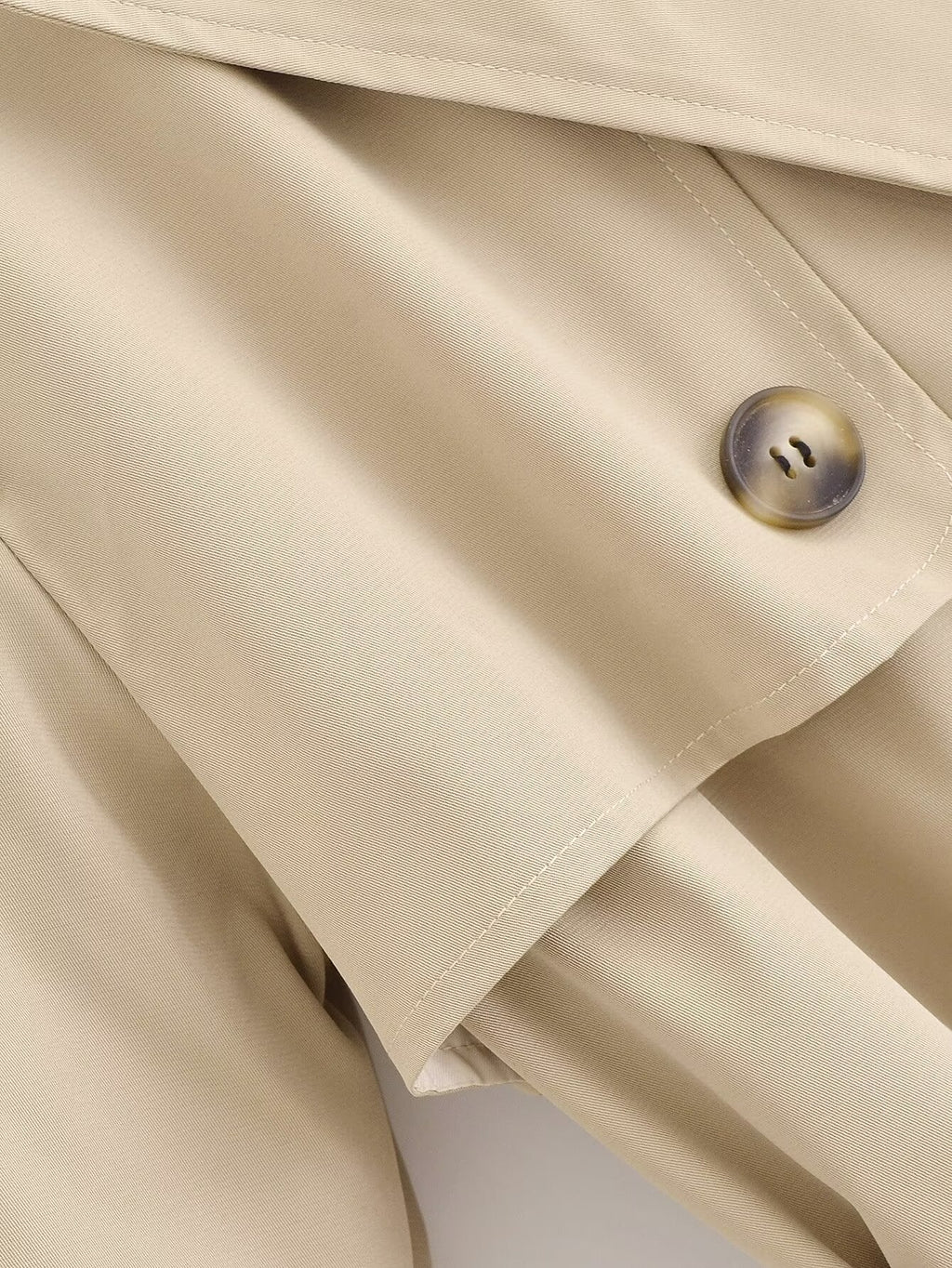 Belted Long Sleeve Trench Coat