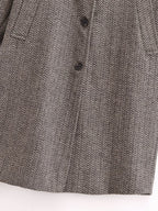 Twill Slimming Mid-Length Coat