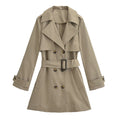 Double Breasted Loose Mid-length Trench Coat
