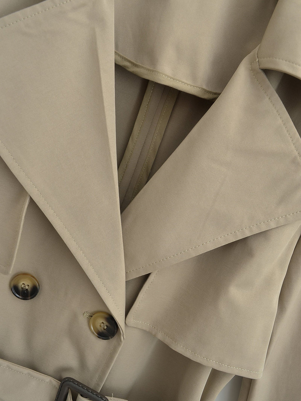 Double Breasted Loose Mid-length Trench Coat