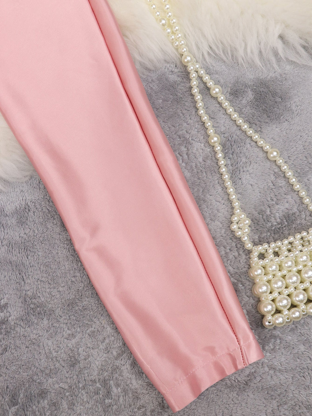 V-neck Long Sleeve Side Straps Silk Chiffon Blouse