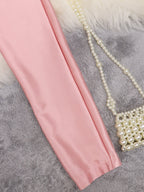 V-neck Long Sleeve Side Straps Silk Chiffon Blouse